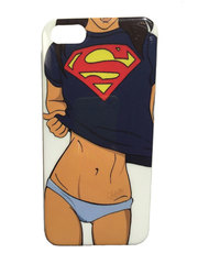 Чехол Супермен  для iphone 5, 5S, 5SE синий