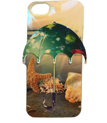 Чехол зеленый зонтик для iphone 5, 5S, 5SE