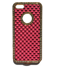 Чехол  розовый со стразами для iphone 5, 5s, 5SE