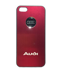 Чехол для iphone 5, 5S, 5SE с логотипом Audi красный